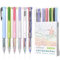 Four Candies 6 PCS Multicolor Stift, 0,5 mm farbige Stifte, 4-in-1 Multicolor-Tintenstifte, 18 Farben einziehbare Tintenstifte für Büro, Schulbedarf