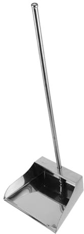 Ipetboom Recogedor De Polvo De Acero Inoxidable con Mango Recogedor De Resistente para Limpieza Casa Garaje y Jardín Herramienta De Limpieza Duradera