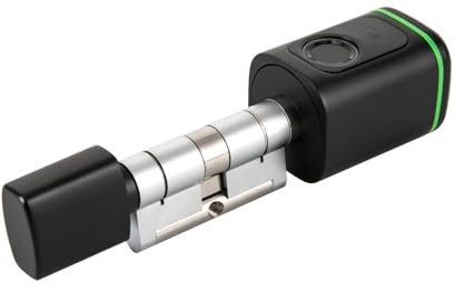 Serratura elettronica per porta di casa, con impronta digitale, codice Smart Lock, cilindro da 60 mm, serratura elettronica per porta di casa con RFID, app, Bluetooth, tasti smart (nero)
