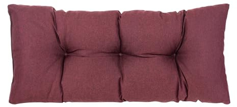 PFM HOME Palettenkissen Outdoor-Kissen für Palettensofa Palettenmöbel Europaletten - Rückenkissen Paletten-Auflagen Gesteppt 120 x 40 cm - Violett
