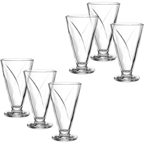 LEONARDO HOME CONO Schalenset • 6 Stück • Konisches Design • Für Eis, Dessert, Vorspeisen • Stilvoll servieren • Vielseitig einsetzbar • Alltagstauglich • Höhe 16 cm • klar • 025368