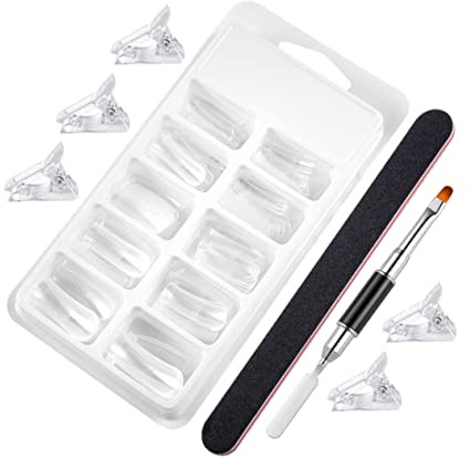 LOLIPPYY Kit de Manucure pour Extensions Ongles Pochoirs et Outils de Nail Art Set Pratique