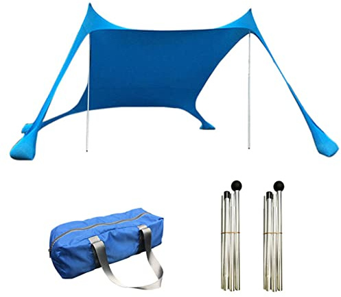 Siuwddee Tendas Da Spiaggia, Spiaggia Portatile Parasole Protezione UV UPF 50+, Con 2 Pali In Alluminio E Borsa Da Trasporto Adatto Per L'ombra In Spiaggia, Il Campeggio