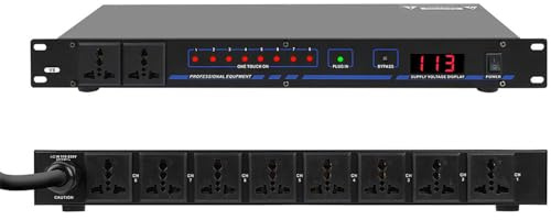 KTV-Mikrofon-Frequenzumsetzer, Professioneller Rückkopplungsunterdrücker, Verstärker-Sequenzer Mit 10 Stromversorgungsausgängen Und Präziser Spannungsanzeige Für Bühnenauftritte Und Konferenzen