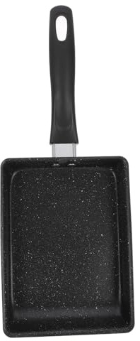 SOLUSTRE Poêle Poignée Résistante la Chaleur Tamagoyaki Omelette Japonaise Antiadhésive en Aluminium Poêle Carrée pour Barbecue et Randonnée