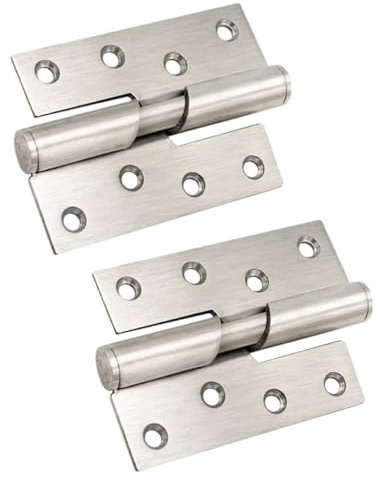 Selbstschließende Scharniere aus Edelstahl, 1 Paar Silber | Türscharnier für Möbel und Schlafzimmertüren, Scharnier für Umkleidekabine, Türschließscharnier