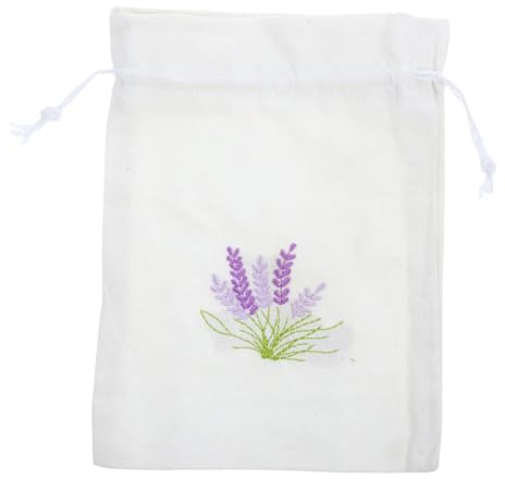 SHINEOFI Sacchetti Coulisse per Lavanda Bustine Vuote in Motivo Lavanda Sacchetti per Profumazione e Conservazione di Aromaterapia per Armadi