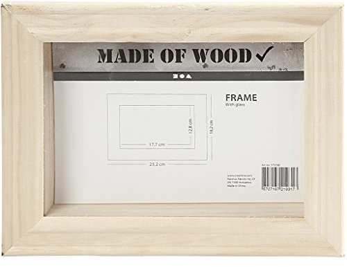 Creativ 575590 Holz 3D Rahmen mit Glas, 18,2 cm x 23,2 cm
