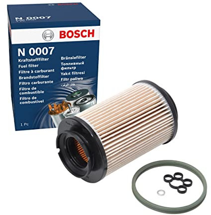 Filtro Diesel per Auto Bosch N0007 - Separa le particelle e l'acqua dal carburante, protegge il sistema di iniezione