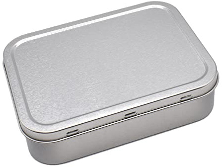 SILVER 2oz TOBACCO TIN,TRADITIONAL SILVER PLAIN TOBACCO TIN 125ml