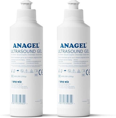 Anagel Fetal Doppler Ultrasound Transmission Gel 250ml (Pack of 2)