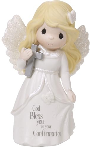 Precious Moments Angel Confirmation Gift, Hand-Painted Bisque Porcelain Figurine, 163052
