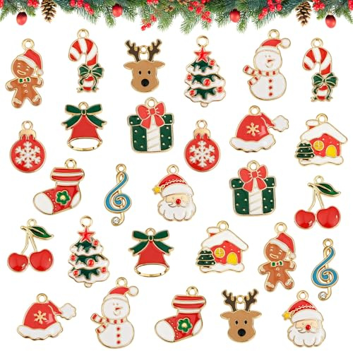 RUBY 28-teilig Weihnachtsdeko,Kleinere Christbaum Decorations,Christbaumschmuck Anhänger für Weihnachten