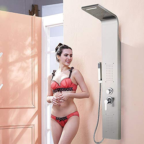 Turefans duschpaneel Edelstahl, duschpanel, Duschmodus, Massagemodus, Handbrause