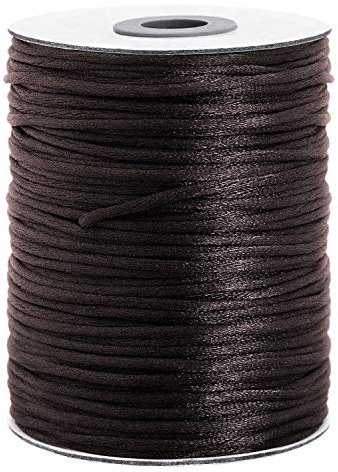 Satinkordel 100 Meter 2mm dick Große Spule Vielseitig einsetzbar Braun