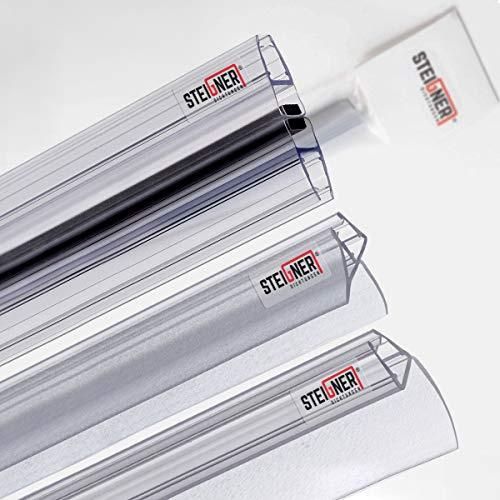 STEIGNER Duschdichtung Spar-Set für 6-8 mm Glasstärke: Ersatzdichtung 100cm Gerade UK09 + Set 4