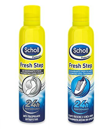 Kit Pedorex Scholl Deodorante Spray Per Piedi 150ml, 24h Azione Antiodori + Scholl Deodorante Spray Per Scarpe 150ml