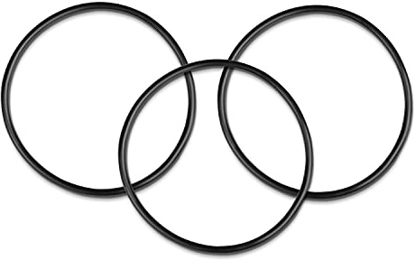 O-Ring for Reverse Osmosis Water Filter Housings Diameter 3.5 O.D. Black 3 Pcs O-Ring Set