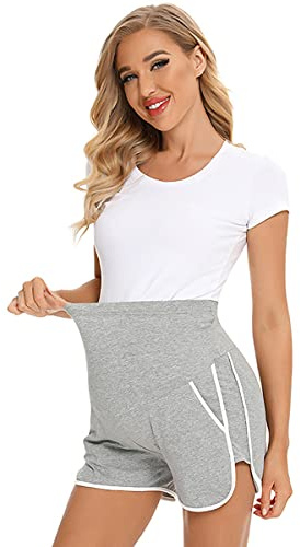 Daysskk Mammashorts damer sommar graviditetsshorts damer mammabyxor kort med fickor yoga hsoe löparshorts för gravida kvinnor S–XXL