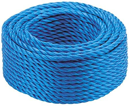 EGS Blue Nylon Rope | Polypropylene | Construction | Boating | 14mm x 20m | Nylon Braided Cord Rope