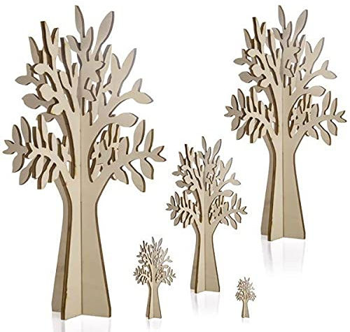 Albero della Vita in legno h. 50 cm Decorazione a Forma di Albero dei desideri, in Legno, Espositore bijoux, per tableau Matrimonio,Comunione, segnaposto Natale e lavoretti bomboniere Fai da Te