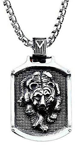 DFWY Herren Wikinger Berserker Bär Amulett Anhänger Halskette, Edelstahl Odin Bär Pfote Kopf Runenamulett, Mode Norse Spirit Warrior Heidnischer Tierschmuck
