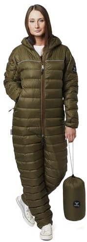 Walksey Down Suit, Der Daunen Outdoor Jumpsuit für Damen & Herren, Leicht Warm & Funktionell