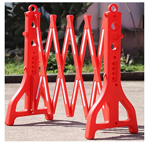 YJEUZCD Mobiles Barrikade System, Ausbaufähig Reflektierender Streifen Absperrung, Zusammenklappbar Straße Garage Kunststoff Wassergefüllt Barrikade, 96cm Hoch (Farbe : Rosso, Größe : 2pcs)