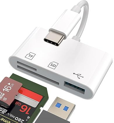 Adaptateur Lecteur Carte SD USB C vers Micro SD USB 3.0 Mémoire Externes OTG Compatible pour Samsung Huawei Xiaomi Redmi Apple iPhone15 Pro Max Plus iPad Macbook Type Card Reader Adapter