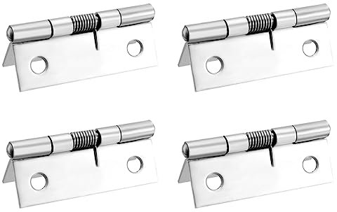 METALLIXITY Charnières à ressort (2'') 4 Pcs, 304 Acier Inox Auto Fermeture Charnière à ressort - pour Porte Fenêtre