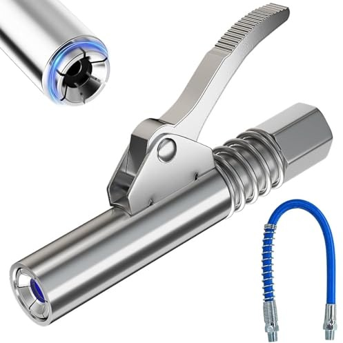 Bavooty G Coupler für Fettpresse,Fettpresse Mundstück Schnelle Veröffentlichung Einhandfettpresse mit 30CM Langen Verbindungsschlauch,Fettpresse Kupplung Mundstück für alle Arten von Fettpressen
