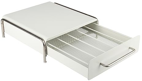 Cassetto Capsule Compatibile (36 Capsule) - Supporti per Capsule - Vassoio 2 in 1 per Macchina (Bianco)