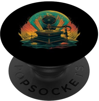 Eleganza vintage: grammofono antico PopSockets PopGrip Intercambiabile