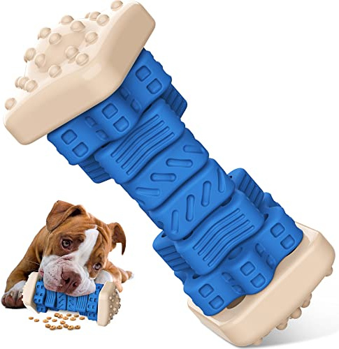 RUXAN Jouet à Mâcher Indestructible pour Chien Agressifs, Résistant Jouets Puzzle pour Chien avec Goût de Bœuf Jouets de Distribution de Friandises Interactives pour Chiens de Petite/Moyenne/Grande