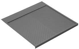 Emuca - Protector fondo mueble cocina, fondo fregadero M80, 767 x 580mm, espesor 16mm, Plástico, Gris antracita