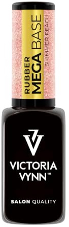 Victoria Vynn Mega Base Hart & Lange Nägel UV-LED Glitter Hybrid Gel Nagellack (Schimmer Pfirsich, 8ml)