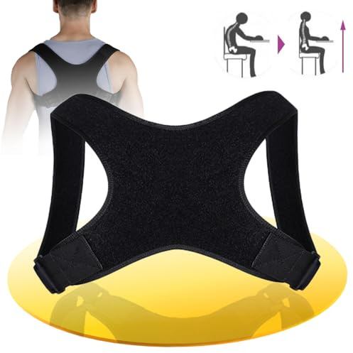 Dimiff Haltungskorrektur Rücken, Schultergurt für Gerade Haltung, Rücken Geradehalter, Unisex Rückenhalter, Atmungsaktive Rückenstütze, Verbessert Posture für Damen und Herren, M