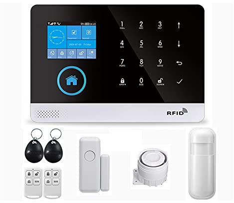 Sistema di allarme per la sicurezza domestica, di allarme di sicurezza domestica wireless GSM for l'APP Tuya con rilevatore di sensore di movimento compatibile per la sicurezza domestica e la sicurezz