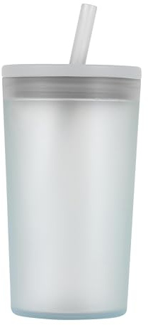 Ecoffee Cup Frio Reusable Cold Drink Cup with Straw – PLA Iced Coffee Tumbler, Melamine Free & Dishwasher Safe – Ideal for Iced Lattes & Frappés - 16oz/470ml