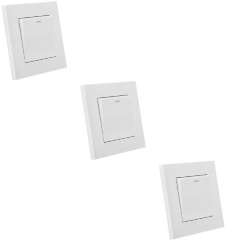 SHINEOFI 3 Pezzi Interruttore Luce Moderno Facile Controllo Design Elegante Compatibile con Installazione Semplice e Materiali Resistenti Via Controllo