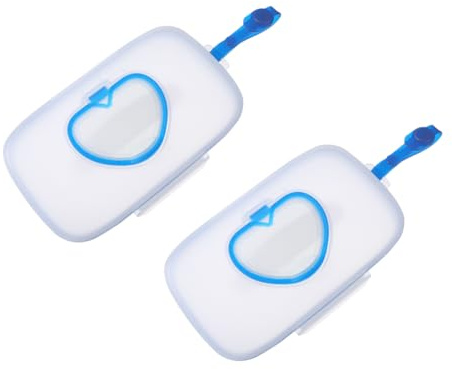 INOOMP Scatola Dispenser Salviette Umide Portatile per Bambino Bambina 2 Unitá in Pp Comoda e Pratica da Appendere alla Culla per Uso Esterno