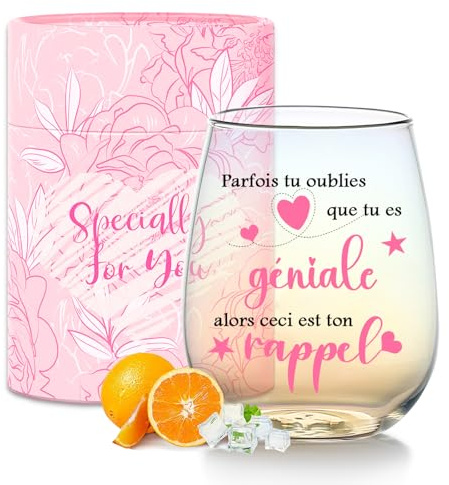 Cadeau Femme Personnalisable Verre A Vin Cadeau Anniversaire Femme Verre A Eau Cadeaux Noel Fete Des Meres Saint Valentin Tasse Idee Cadeaux Collège Maman Soeur Amie Fille Original Utile Mug