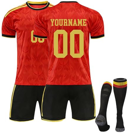 Maillot Coupe du Monde 2026 Maillot de Foot Personnalisé avec Nom Numéro Enfant et Adultes Ensemble Garçon Homme Vêtements de Football Tee Shirt Short avec Chaussette