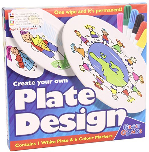 Great Gizmos Create Your Own Plate Design with Pens,White