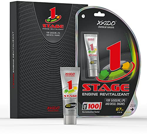 XADO Motoröl Additiv 1 Stage mit Revitalizant, Verschleißschutz für Benzin- und Diesel-motoren, Ölzusatz zum Motorschutz, Motorölzusatz zur Regeneration, geeignet für Laufleistungen von 20.000+ km
