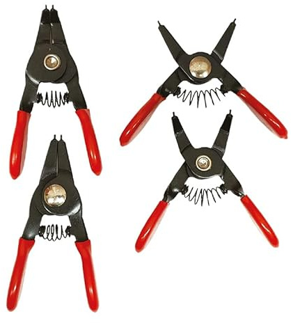Toolhub 9201 Mini Small Snap Ring Circlip Plier Set Internal & External 4 Pieces