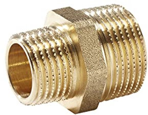 H2O-Flex® Gewindefitting 3/4“ x 1/2“ Doppelnippel reduziert Messing Fitting