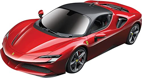 Bauer Spielwaren Maisto Tech R/C Ferrari SF90 Stradale: Ferngesteuertes Auto im Maßstab 1: 24, 2,4 GHz mit Pistolengriff-Steuerung, Hinterradantrieb, ab 5 Jahren, 20 cm, rot (582334)