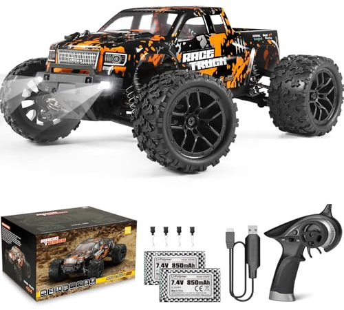 HAIBOXING Voiture Télécommandée 4WD 36 km/h à Grande Vitesse, 1:18 Electrique Monster Truck 2,4 GHz Étanche Tout Terrain Buggy RC Crawler Jouet pour Adultes et Enfants