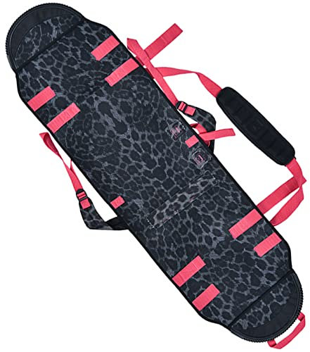 Outdoor Tragbare Snowboardhülle Soft Cover Case Snowboard Zubehör Taschengurt für die Reiseaufbewahrung Transportschutz Koffer Neopren Board Bag Wasserdicht,Pink,M(155CM)